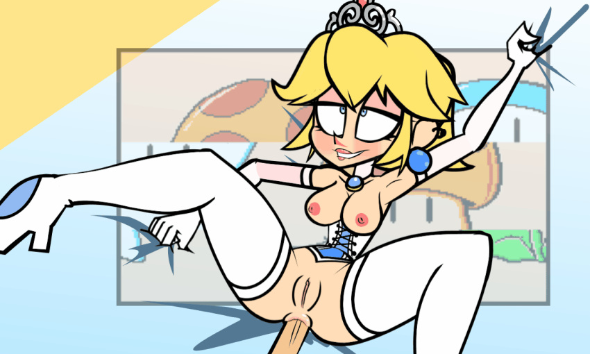 anal anal_penetration anal_sex animated blonde corset elbow_gloves faceless_male high_heel_boots mario_(series) nintendo norehana_art piercings princess_peach pussy super_mario_bros._3 super_mario_odyssey tagme thigh_boots wedding_peach_(super_mario_odyssey)