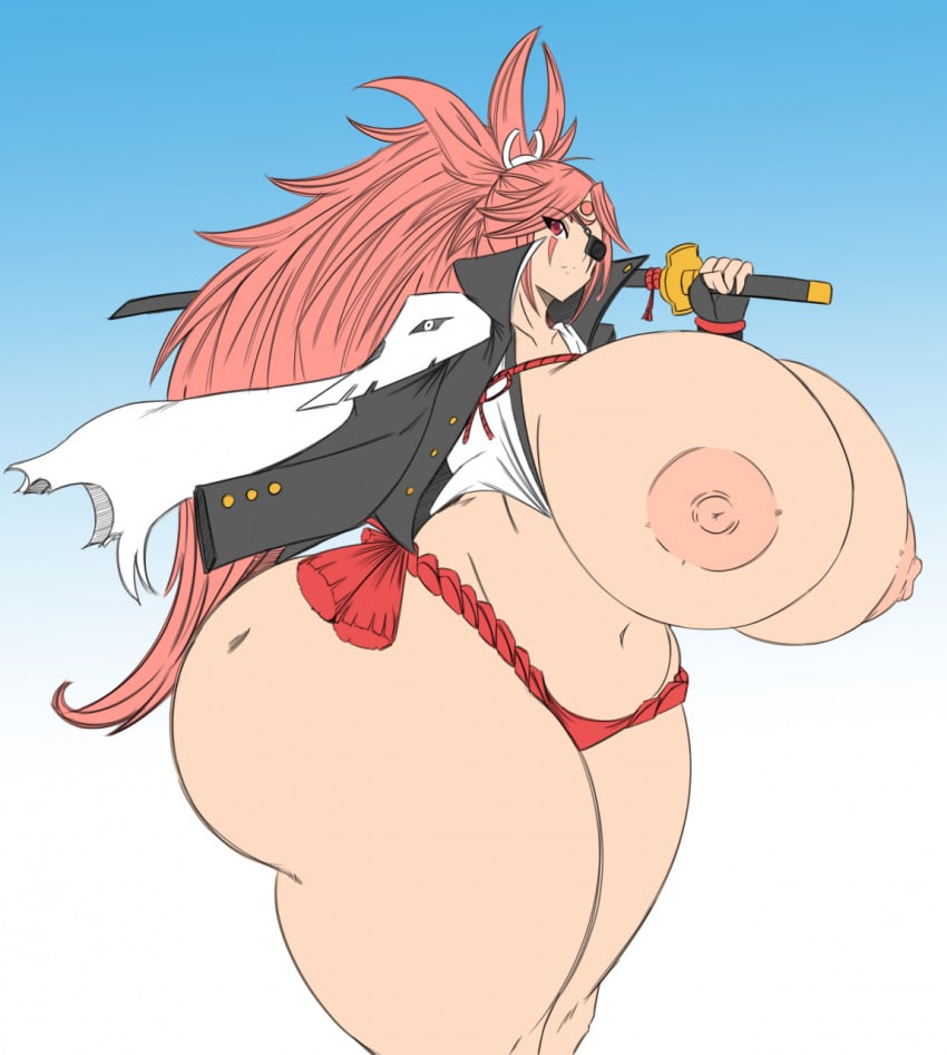 1girls absurd_res alternate_ass_size alternate_body_type alternate_breast_size ass baiken bbw belly big_ass big_breasts breasts dragonicxs eye_patch female female_only gofenix guilty_gear hair hi_res holding_object holding_sword huge_ass huge_breasts human hyper hyper_breasts long_hair navel nipples red_underwear solo solo_female sword thick_thighs thighs underwear wide_hips