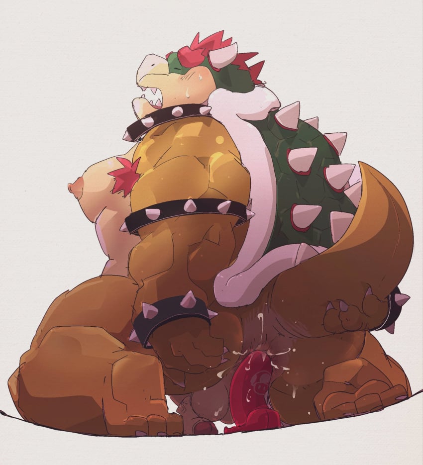 2021 anal anal_masturbation anal_sex anthro anus ass balls bowser closed_eyes dildo dildo_in_ass dildo_penetration dumdum genitals hi_res kemono koopa male male_only mario_(series) masturbation moobs nintendo nipples overweight overweight_anthro overweight_male penetration penis scalie sex_toy sex_toy_in_ass sex_toy_penetration simple_background solo video_games