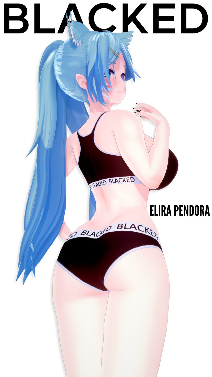 abused_paragon_(artist) ass blacked blacked_clothing commission elira_pendora female_only kurosanji midriff nijisanji nijisanji_en solo_female virtual_youtuber