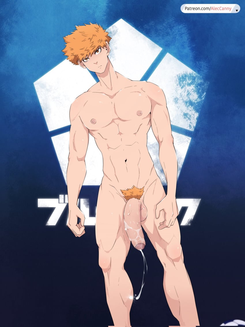 aleccanny anime anime_style big_penis blue_lock kunigami_rensuke pose yaoi