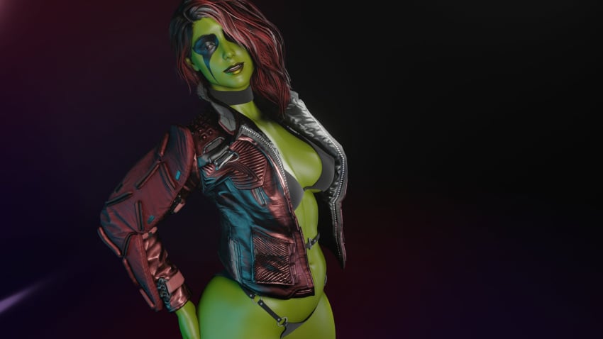 3d female gamora guardians_of_the_galaxy guardians_of_the_galaxy_(game) marvel peter_quill starlord tagme wetty3d