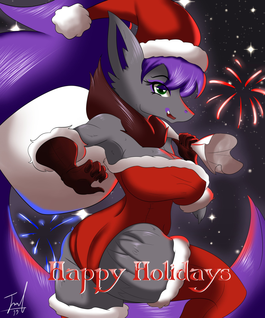 anthro anthro_only big_ass big_breasts breasts bubble_butt christmas elizabeth_(jmf) female huge_ass jmf pokémon_(species) pokemon pokemon_(species) thick_thighs wide_hips zoroark