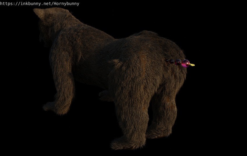 3d_(artwork) absurd_res ambiguous_gender anal anal_beads anal_beads_in_ass anthro ass bear big_butt black_background brown_bear brown_body brown_fur digital_media_(artwork) faceless_character fur hi_res hornybunny mammal presenting presenting_hindquarters sex_toy shadow simple_background solo ursa ursid ursine wide_hips