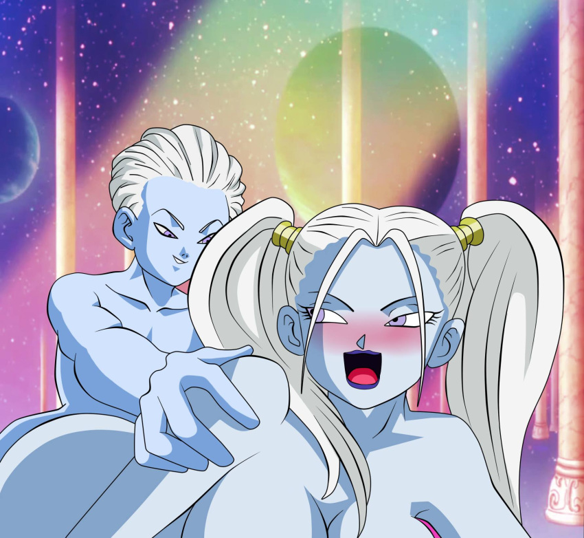 angel_(dragon_ball) blue_skin daishinkan daughter dragon_ball dragon_ball_super father father_and_daughter female grand_minister incest male marcarita nude sex tagme tied_hair unknown_artist vaginal_penetration white_hair