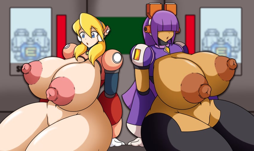 2girls alia alternate_ass_size alternate_breast_size android ass big_ass big_breasts big_butt blonde_hair breasts butt clothed clothes clothing female female_only hair hair_over_eyes hidden_eyes hips huge_ass huge_breasts huge_butt hyper hyper_breasts large_ass large_breasts large_butt layer mega_man mega_man_x naked nude nude_female nudity purple_hair robot_girl s1-14 sitting tagme thick thick_ass thick_thighs thighs wide_hips