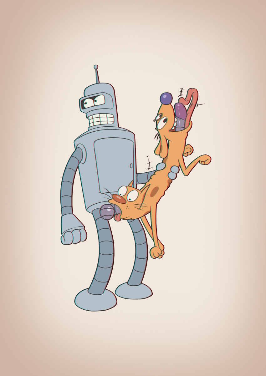 absurd_res all_the_way_through balls bender_bending_rodriguez canid canine caninius_dog catdog_(series) comedy_central duo erection felid feline felinius_cat feral futurama gay genitals hi_res humanoid hybrid machine male male/male male_only mammal minum nickelodeon penis robot sex