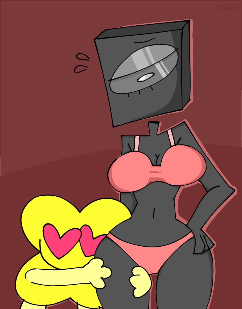 1girls absurd_res algebralien ambiguous_gender announcer_(bfdi) anonymous_artist anthro artist_request battle_for_dream_island boobs bra cameltoe excited female grey_skin headless heart heart-shaped_pupils interspecies leg_grab no_mouth object_head object_on_head object_shows one_eye panties partially_clothed red_background red_underwear rule_63 simple_background size_difference tagme text_porn thick_thighs thighs underwear unknown_artist waist x_(bfb) yellow_body