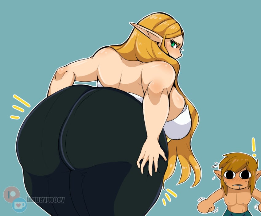 alternate_version_available ass big_ass big_breasts big_butt blonde_hair blue_eyes bluueygooey bottom_heavy breasts breath_of_the_wild bubble_ass bubble_butt clothing fat_ass fat_butt female hands_on_ass hands_on_butt huge_ass huge_butt hylian large_ass large_breasts large_butt link link_(breath_of_the_wild) long_hair looking_back male massive_ass massive_butt nintendo pointy_ears princess_zelda shirtless short_hair shorts the_legend_of_zelda thick_ass thick_thighs tight_pants wide_hips zelda_(breath_of_the_wild)