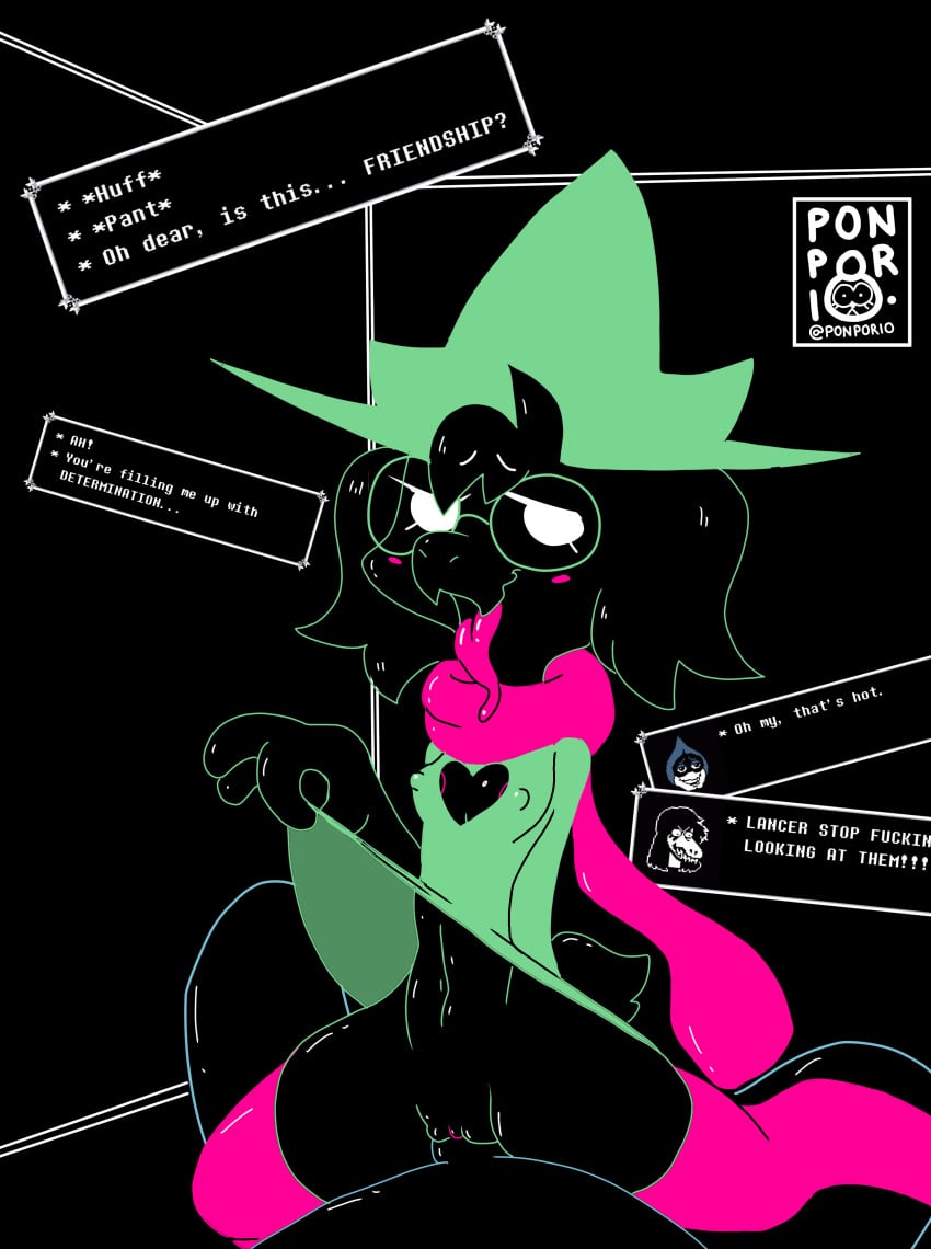 1boy 1girls absurd_res anthro boob_window bovid breasts caprine clothing crossgender deltarune dialogue duo english_text eyewear female female_penetrated female_ralsei fur furry glasses glistening glistening_body goat goat_tail hat headgear headwear hi_res human lancer_(deltarune) legwear male male/female male_penetrating male_penetrating_female mammal mtf_crossgender penetration penile penile_penetration penis_in_pussy ponporio_(artist) pussy ralsei ralsei_(female) ralsei_with_black_fur red_clothing red_legwear red_stockings rule_63 scarf stockings susie_(deltarune) tail text tongue tongue_out undertale_(series) vaginal_penetration video_games