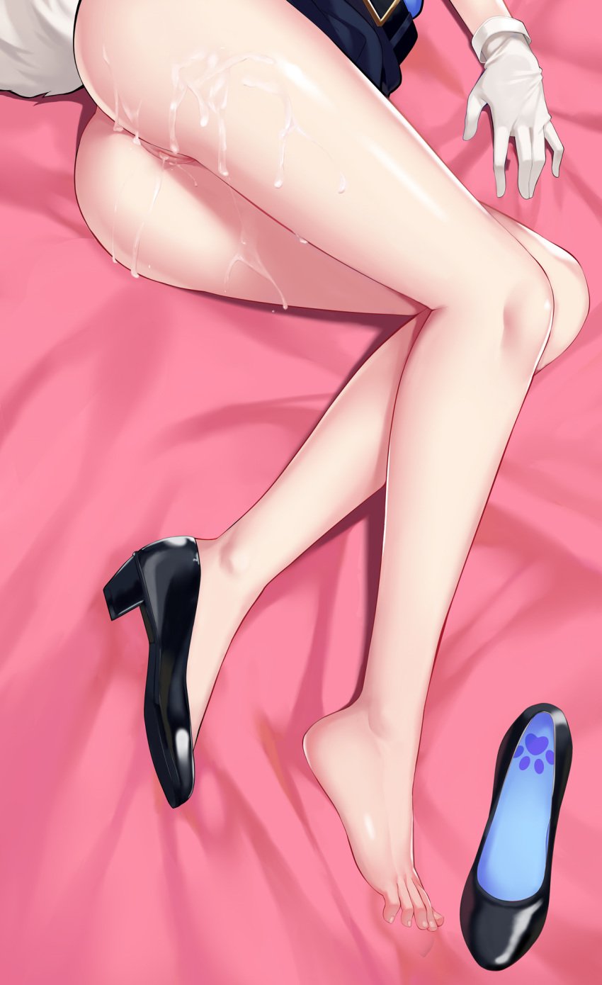 aoi_(buzhuen444) ass cum dakimakura fate/grand_order fate_(series) heels kitsune nopan police_uniform pussy skirt_lift tail tamamo_no_mae_(fate) uncensored