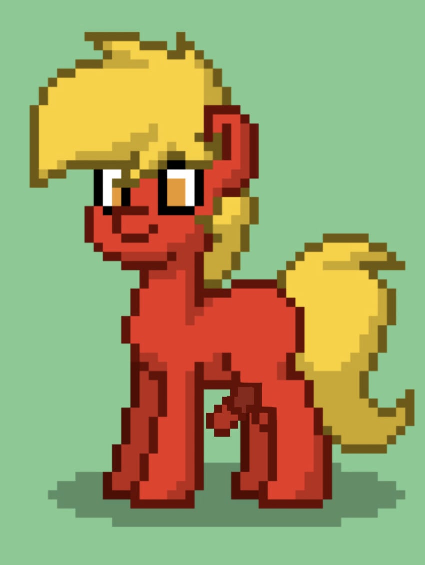 fez horse male_only my_little_pony penis pixel_art pony_town