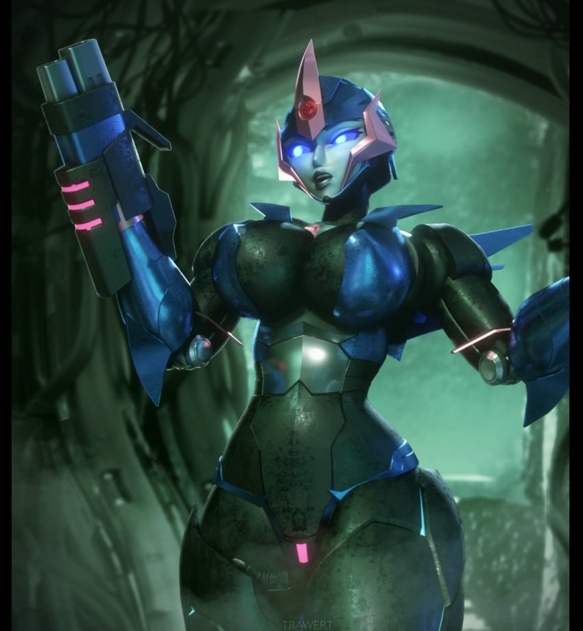 1girls 3d alien alien_girl arcee big_breasts blue_eyes breasts busty curvaceous curves curvy curvy_body curvy_female curvy_figure female female_only machine mad-project mechanical partially_clothed robot robot_girl solo solo_female transformers transformers_prime trawert