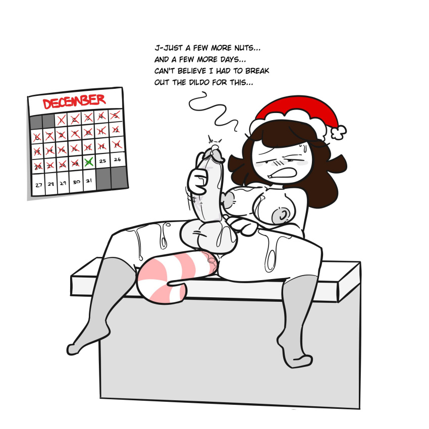 1futa anal anal_insertion anal_masturbation areolae balls big_balls big_penis breasts calendar christmas cum cum_on_body cum_on_breasts destroy_dick_december dialogue dickgirl dildo futa_only futanari jaiden jaiden_animations leaning_back masturbation mob_face multiple_orgasms naked nipples nude on_back penis santa_hat sex_toy sitting slobbyslapper solo sssir sssir8 stockings text youtube youtuber