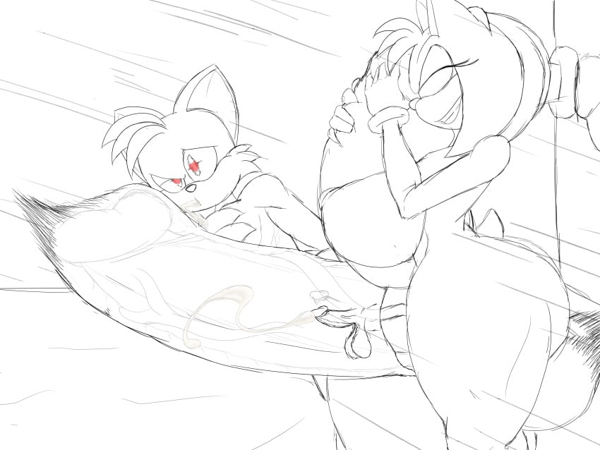 amy_rose anal bed bedroom closed_eyes cum_in_mouth cumdump eulipotyphlan fox furry futa_is_bigger futa_on_male futanari heart-shaped_pupils huge_cock large_insertion male_penetrated personal_cum_dumpster rough_sex sir_cums_a_lot sketch smiling sonic_(series) speed_lines stomach_bulge tails x-ray