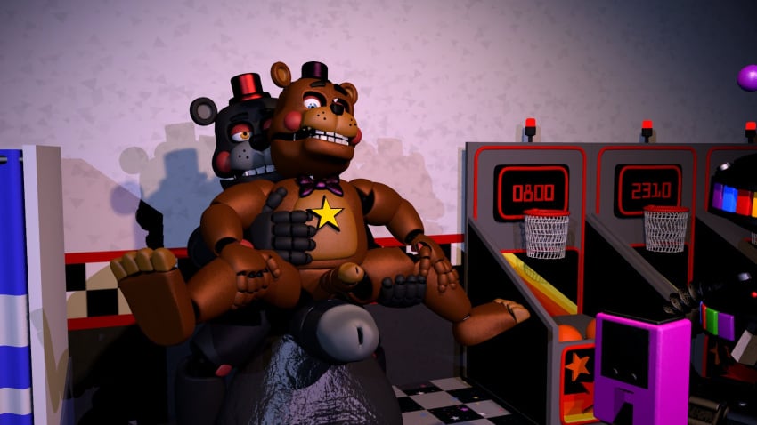 2boys 3d animatronic balls bear big_balls big_penis duo five_nights_at_freddy's furry gay huge_balls huge_cock hyper hyper_balls hyper_penis lefty lefty_(fnaf) male male/male male_only no_humans penis rockstar_freddy ursid