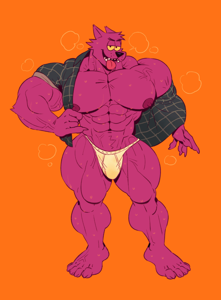 anthro bara bernard_(ok_k.o.!_lbh) bulge cartoon_network dirty_underwear dirtyyeen flaccid furry hunk male male_only mezcal musk ok_k.o.!_let's_be_heroes shoegaze. solo solo_male sweat sweating_profusely sweaty tagme tongue_out underwear undressing