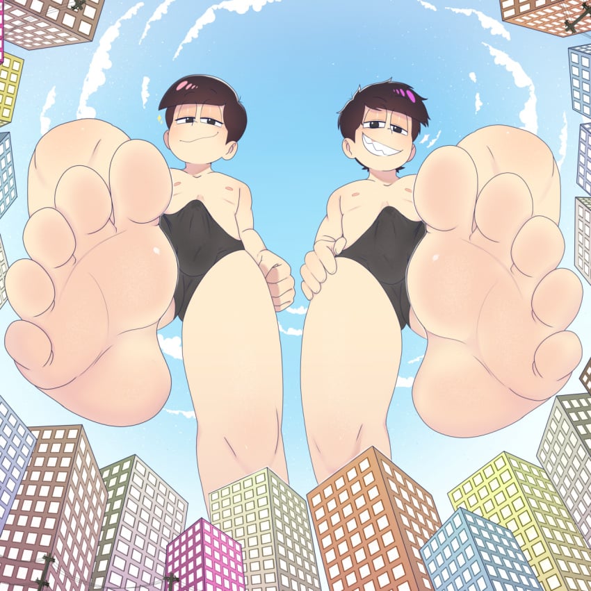 bulge feet feet_fetish foot_fetish macro male_foot_fetish male_only osomatsu-san put2littlemore