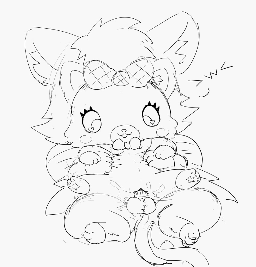 cat dian_(jewelpet) duo feline female laying_on_person male male/female mew_(mewkledreamy) mewkledreamy no_humans penetration plushie plushophilia semi-anthro sex sketch young