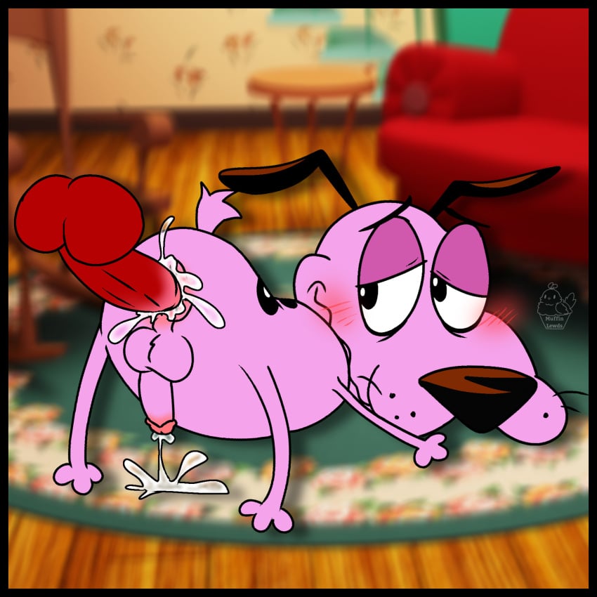 1:1 anal anal_sex anthro anus ass ass_up balls beagle blush bodily_fluids canid canine canis cartoon_network courage_the_cowardly_dog courage_the_cowardly_dog_(character) cum cum_in_ass cum_inside digital_drawing_(artwork) digital_media_(artwork) disembodied_penis domestic_dog ejaculation erection fur genital_fluids genitals hi_res humanoid_genitalia humanoid_penis hunting_dog katz_(courage_the_cowardly_dog) male male/male male_penetrated male_penetrating male_penetrating_male mammal muffinlewds nude offscreen_character on_model orgasm penetration penile penis pink_body pink_fur scent_hound semi-anthro sex simultaneous_orgasms smile solo solo_focus tail