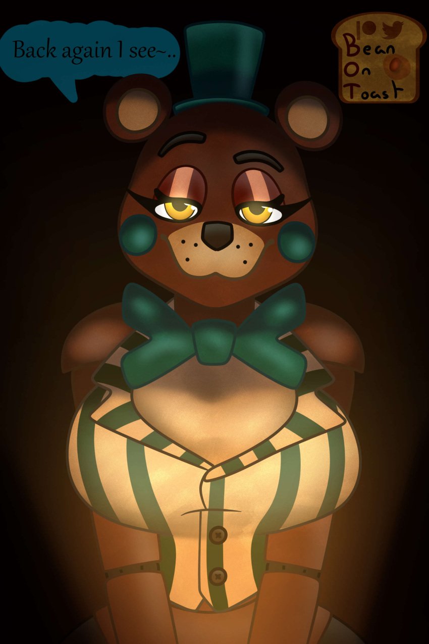 anthro beanontoast big_breasts carnie_(fnaf) five_nights_at_freddy's rule_63 solo