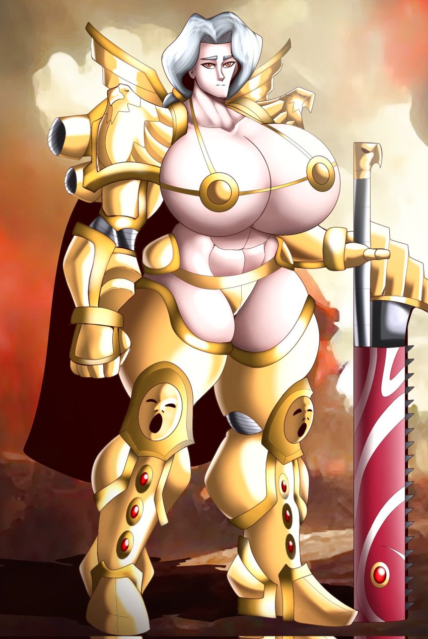 1girls abs female_space_marine huge_breasts imperial_fists_(space_marine) imperium_of_man muscular_female primarch rogal_dorn rompecaderasgod rule_63 warhammer_(franchise) warhammer_40k