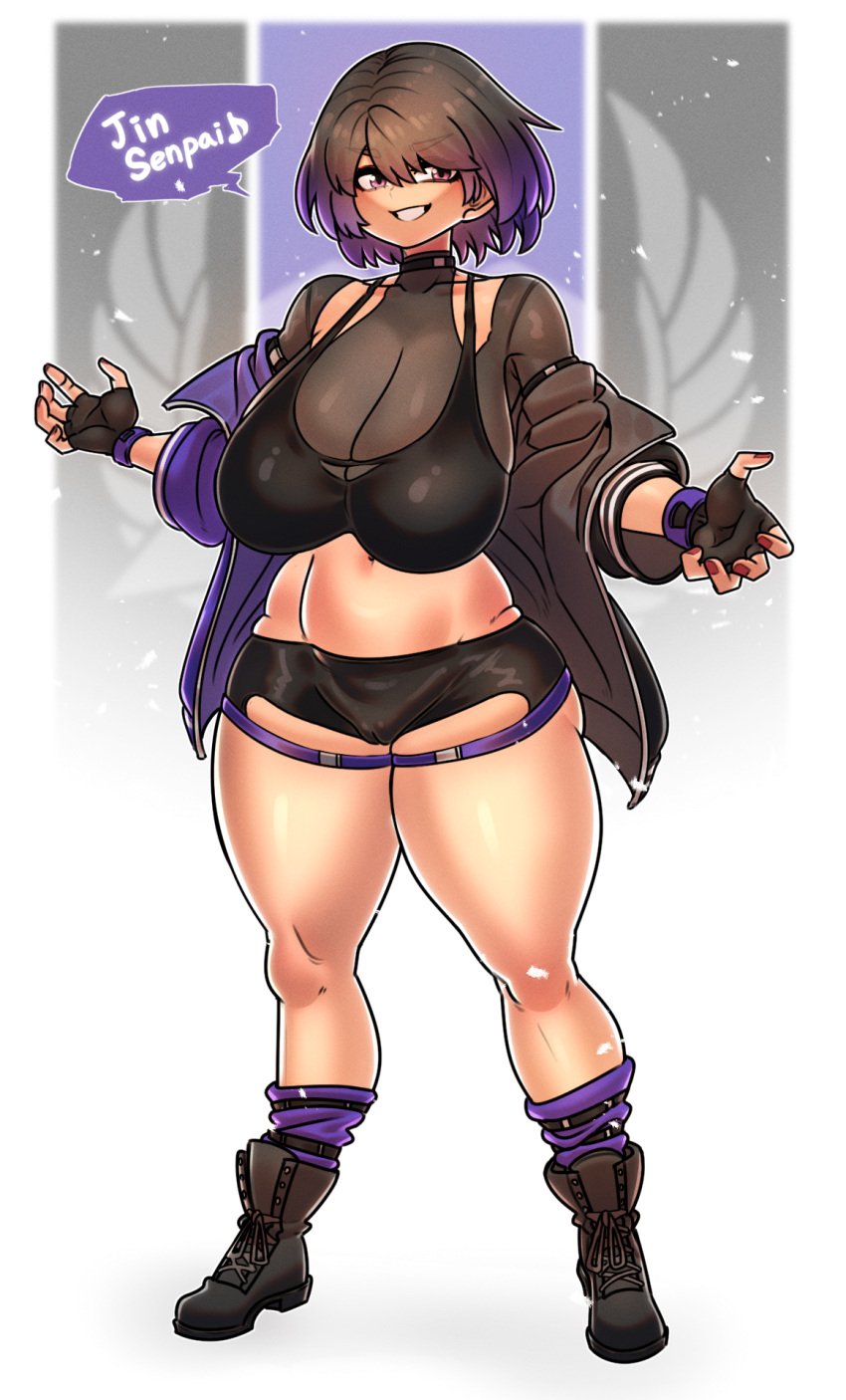 alternate_body_type big_ass big_breasts female female_only gp namco red_nails reina_mishima tekken tekken_8 thick_thighs voluptuous