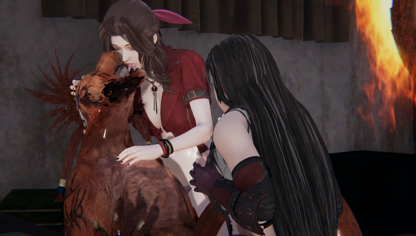 3d aerith_gainsborough bestiality cheating cucked_by_beast cuckold final_fantasy final_fantasy_vii final_fantasy_vii_remake netorare ntr red_xiii tifa_lockhart zoophilia