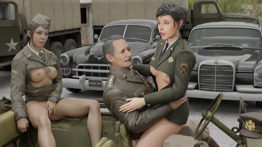 1boy 1boy1girl 2girls 2girls1boy 2k 2k_games 3d aroused barracks_bunny blender blue_eyes bottomless bottomless_female breasts breasts_out brown_hair call_of_duty call_of_duty_ww2 car clothed clothed_female clothed_male clothed_sex clothing corporal_green ejaculation eyes eyes_rolling_back fapping female female_on_top female_penetrated frankiely_spicy fucked_senseless general general_davis gray_hair grey_hair male male/female male_penetrating male_penetrating_female masturbating masturbation mercedes-benz military military_cap military_clothing military_hat military_jacket military_uniform military_vehicle moustache naked naked_female necktie nipples nude nude_female officer_chulski outdoor outdoor_sex outdoors outside pale-skinned_female pale-skinned_male pale_skin partially_clothed partially_clothed_female pleasure_face pleasured touching touching_pussy touching_self truck truck_(vehicle) uniform vehicle vehicles watch watching watching_sex world_war_2 ww2 wwii x-com