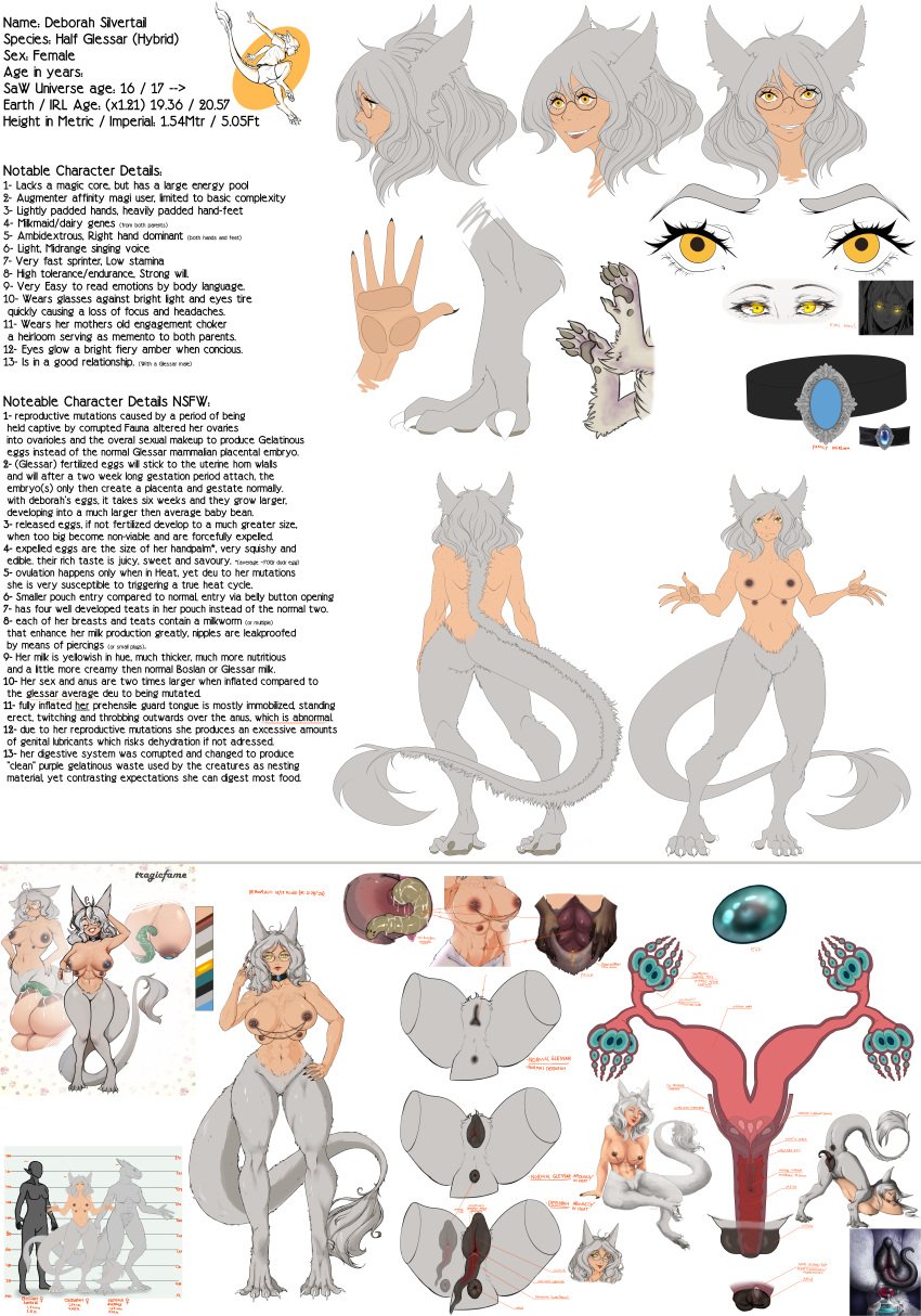 absurd_res animal_genitalia animal_pussy anthro anus avarus_lux_(artist) boslan canine_genitalia canine_pussy deborah_silvertail english_text eyewear female genitals glasses glessar grey_nipples hi_res humanoid humanoid_pointy_ears hybrid internal model_sheet nipple_chain nipple_piercing nipples original original_character piercing pussy spread_legs spreading standing superabsurd_res symbiote tentacle tentacle_pussy text tragicfame unusual_anatomy unusual_genitalia unusual_ovaries unusual_pussy worm