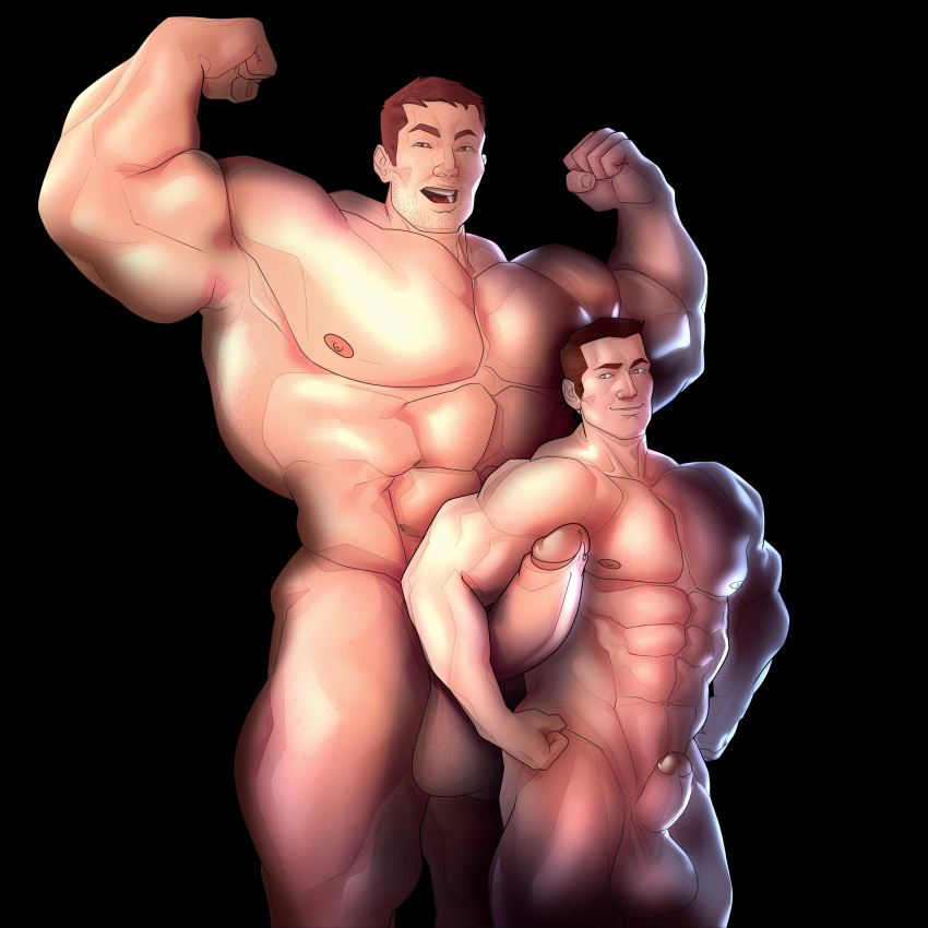 2boys balls bara barazoku big_balls big_dom_small_sub big_penis capcom chris_redfield completely_nude completely_nude_male erection flexing flexing_bicep gay hard_on huge_balls huge_cock large_penis male male/male male_focus male_nipples male_only manly muscular_male nipples nude penis piers_nivans puppynolan resident_evil resident_evil_6 significant_penis_size_difference significant_size_difference size_difference small_penis solo_male yaoi