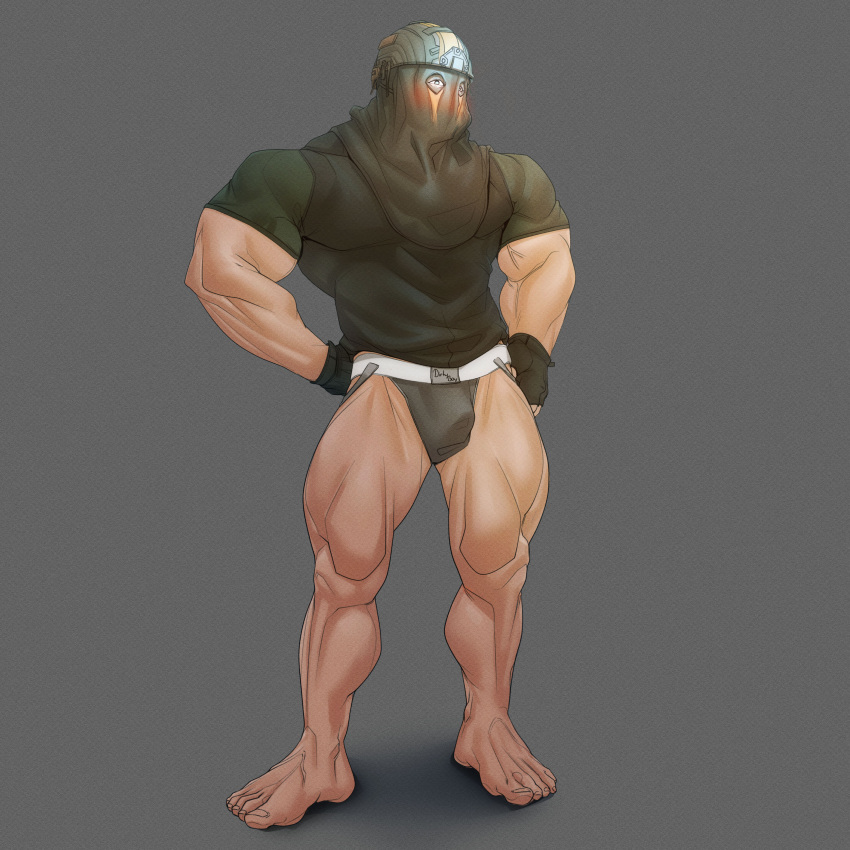 1boy activision bara barazoku big_bulge blush bulge call_of_duty clothing gay huge_bulge jockstrap könig konig looking_at_viewer male male_focus male_only manly mask masked masked_male modern_warfare muscular_male penis_outline puppynolan solo solo_male tight_clothing underwear yaoi