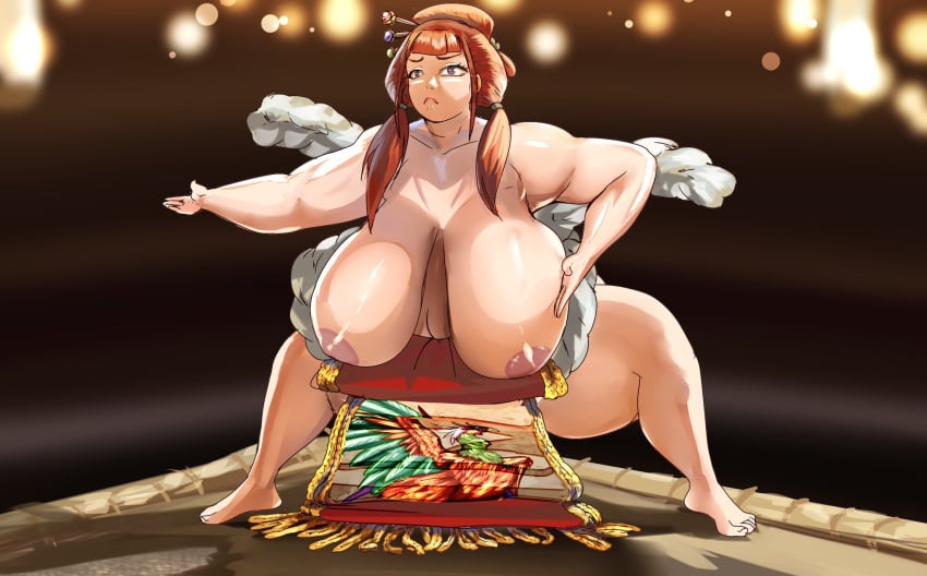 1girls bbw big_breasts breasts chubby fat female female_focus female_sumo huge_breasts lord_hamilton muscular muscular_female nipples overweight overweight_female solo solo_female strongfat sumo thick_thighs