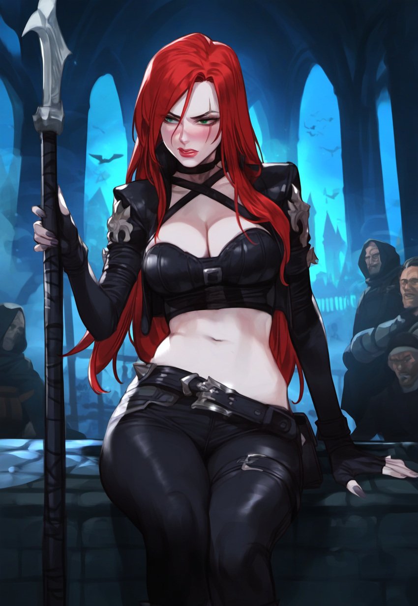 ai_generated female katarina_du_couteau league_of_legends pumpkinseed red_hair