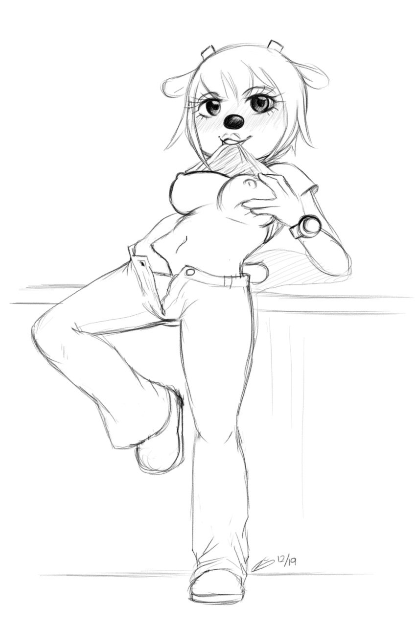 anthro bluechika breasts clothing female footwear lammy_lamb pants parappa_the_rapper sony_interactive_entertainment um_jammer_lammy wristwear