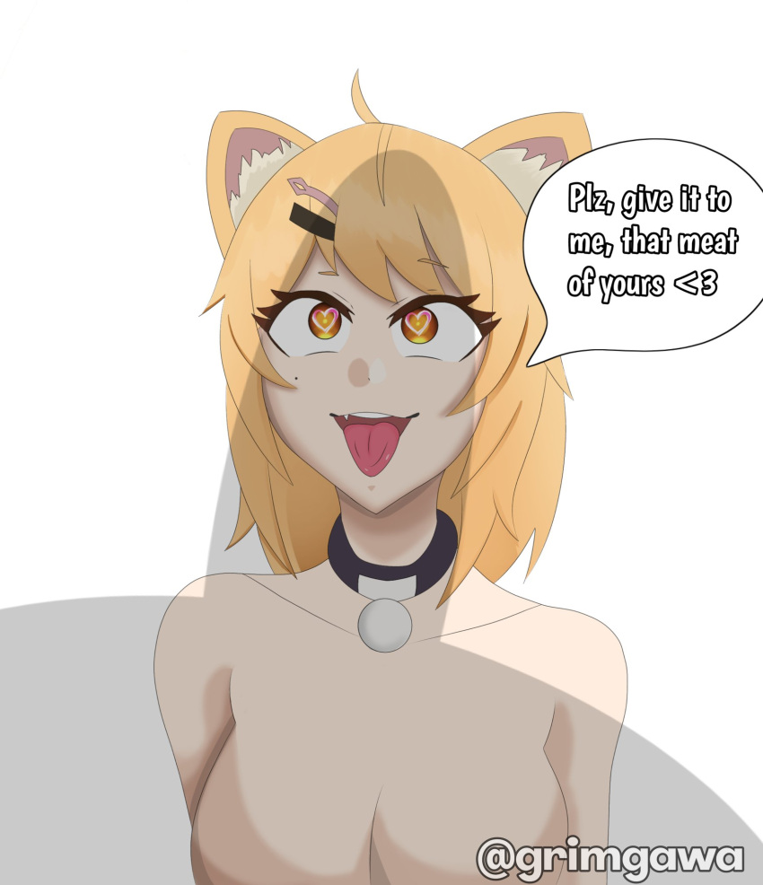 ?kirana_yonome completely_nude completely_nude_female heart-shaped_pupils margay_girl margay_tail naked naked_female tongue tongue_out virtual_youtuber