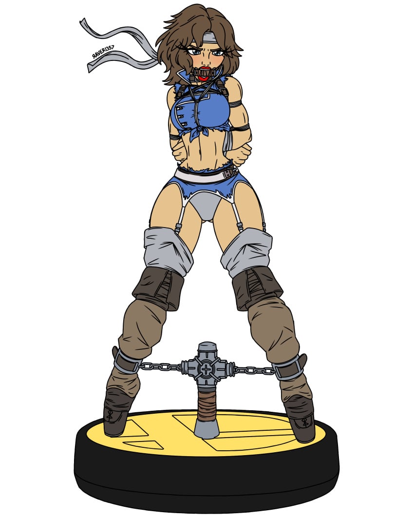 1girls alpha_channel amiibo ballet_heels bit_gag bondage bound brown_hair castlevania castlevania:_rondo_of_blood castlevania:_symphony_of_the_night chains female female_only femsub for_sticker_use fully_clothed gag garter_belt garter_straps genderswap_(mtf) nintendo no_background panties png raver1357 revealing_clothes richter_belmont rope rope_between_breasts rope_bondage rope_harness rule_63 simple_background solo stationary_restraints sticker_template super_smash_bros. thick_thighs thighs transparent_background transparent_png white_background