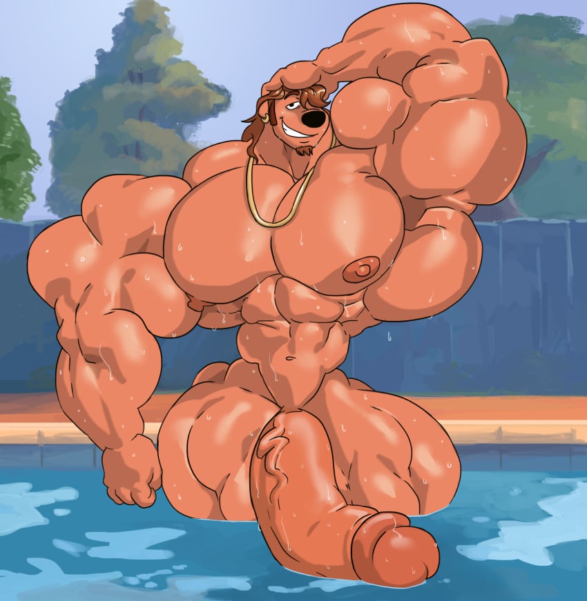 a_goofy_movie abs bara biceps chad_(a_goofy_movie) disney dripping dripping_wet flaccid huge_balls huge_cock huge_testicles hyper hyper_balls hyper_genitalia hyper_muscles hyper_penis hyper_testicles male male_focus male_only muscle muscles muscular muscular_arms muscular_legs muscular_male muscular_thighs nipples nude nude_male pecs penis penis_out pierced_ears piercing pool poolside pov pov_eye_contact remert smile smiling smiling_at_viewer solo solo_male thick_thighs veins veiny_penis wet wet_body wet_clothes wet_clothing wet_hair wet_shirt wet_skin