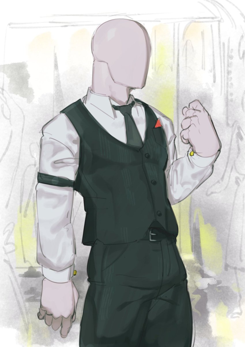 faceless_male kogito male male_only mannequin masculine solo solo_focus solo_male suit suit_and_tie suit_jacket