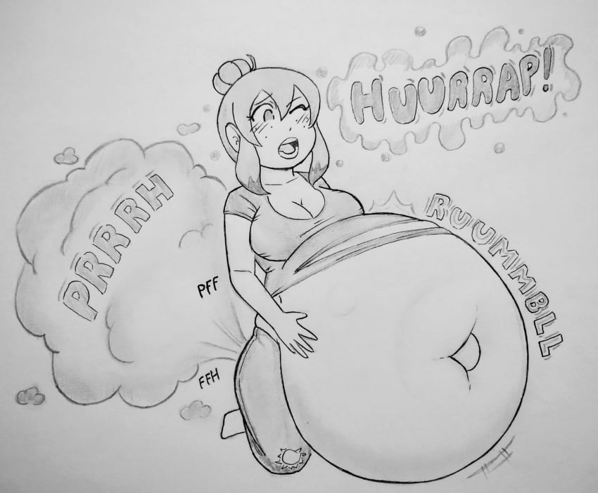 belly_bulge belly_expansion belly_inflation bloated_belly burp burping fart fart_cloud fart_fetish farting inflation inflation_fetish navel outie_navel pregnant ronic_lagann