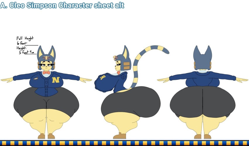 ankha_simpson_(user3345) big_ass big_breasts breasts bubble_butt huge_ass thick_thighs user3345 wide_hips