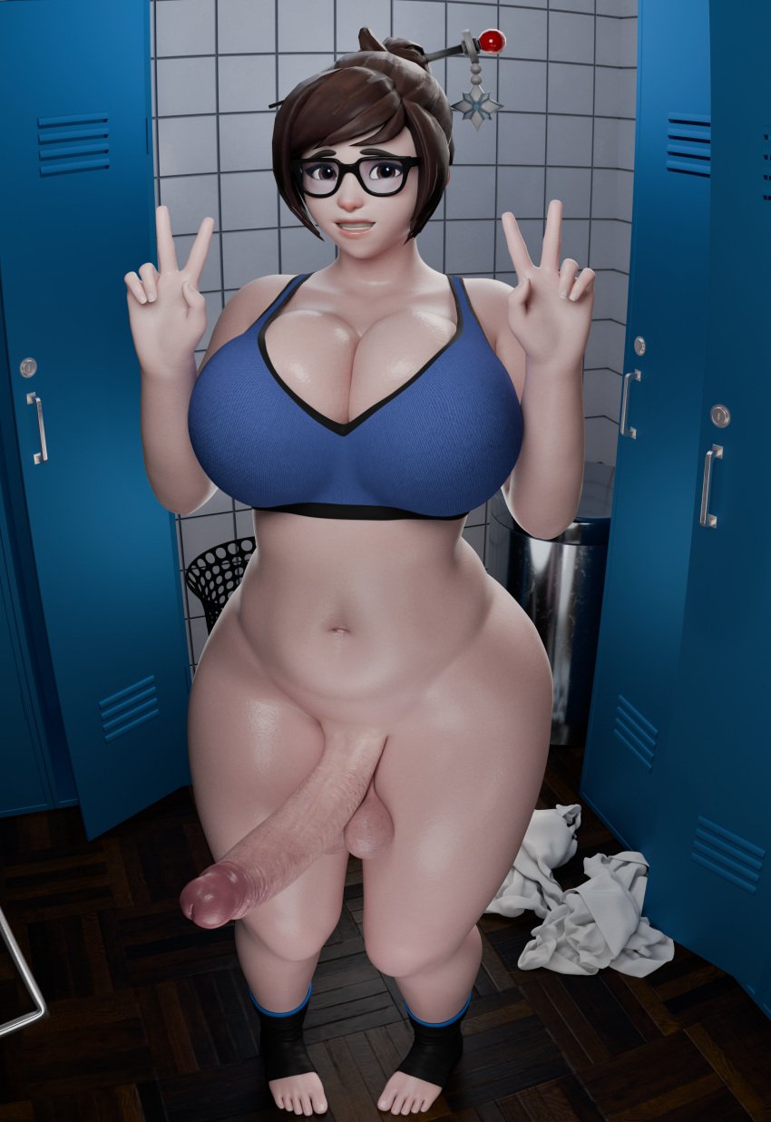 1futa 3d belly belly_button big_breasts big_penis blizzard_entertainment brown_hair brunette_hair busty chubby curves curvy erect_penis erection erection_under_clothes futa_only futanari glasses gym_clothes hair_ornament hard_on huge_ass huge_cock hung hung_futanari large_breasts large_penis light-skinned_futanari light_skin locker_room massive_breasts mei_(overwatch) overwatch overwatch_2 peace_sign penis_peek slightly_chubby toes tummy veiny_penis workout_clothes zzzxxxccc