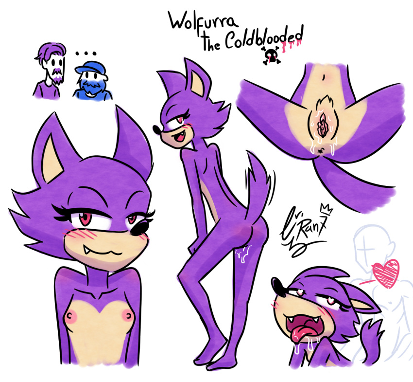 ... ahe_gao anthro artist_request ass blush eric eric_(leyendasyvideojuegos) fangs female flat_chest fur furry leyendasyvideojuegos mammal mammal_humanoid marcos_(rangugamer) nipples oc original_character purple_fur pussy pussy_focus rangugamer small_breasts sonic_(series) sonic_forces spread_legs tail vagina wolf wolf_girl wolfurra_the_coldblooded