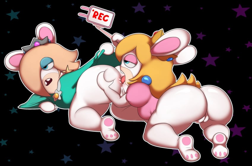 2girl 2girls anthro big_ass big_butt bunny_ears bunny_girl lesbian_kiss lesbian_sex mario_(series) mario_+_rabbids mario_+_rabbids:_sparks_of_hope multiple_girls oddrich princess_rabbid rabbid rabbid_peach rabbid_rosalina rabbit rabbit_girl raving_rabbids rimming rimming_female shortstack spread_anus spread_legs spread_pussy spreading yuri