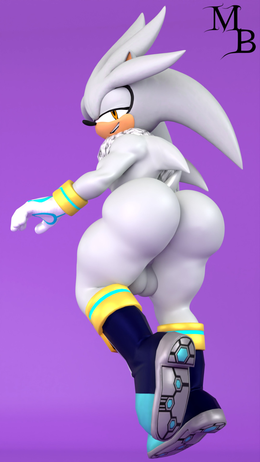 1boy ass ass_focus balls big_ass big_butt butt_focus eulipotyphlan femboy furry furry_only hedgehog male male_focus male_only masterbrony silver_the_hedgehog solo solo_focus solo_male sonic_(series) sonic_the_hedgehog_(series)