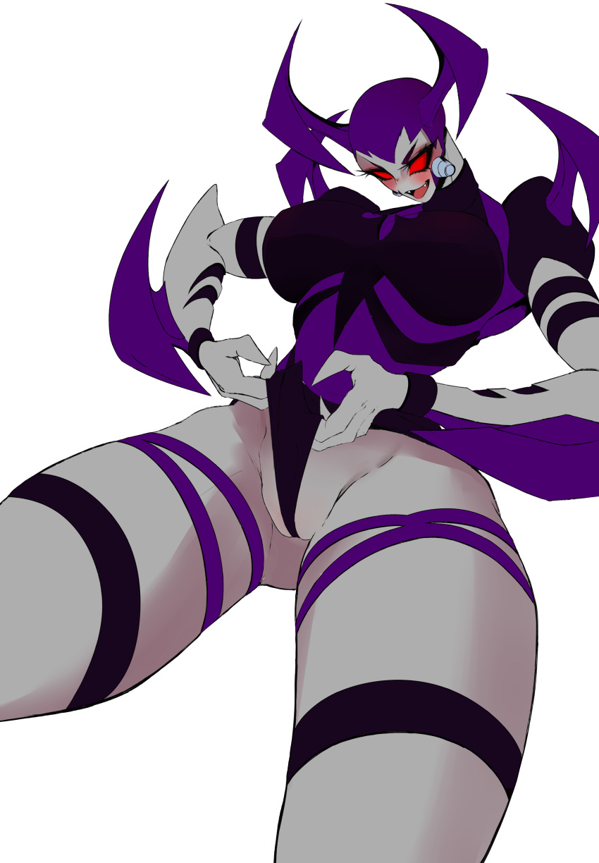 1girls alien ben_10 ben_10_omniverse big_breasts big_thighs blush blush bottom_view female grey_skin looking_down open_mouth red_eyes sketch thick_thighs to'kustar way_bad wide_hips