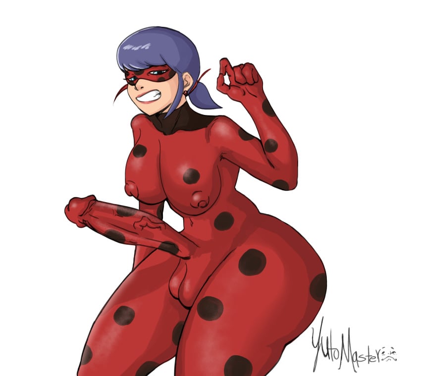 1futa 1girls balls_under_clothes blue_eyes blue_hair bodysuit breasts costume dick dickgirl disney_channel erect_penis erection erection_under_clothes full-package_futanari futa_only futa_sans_pussy futanari glans heroine huge_breasts huge_cock ladybug_(character) lipstick marinette_cheng marinette_dupain-cheng mask miraculous_ladybug penis pixiv smiling solo solo_futa superheroine thunder_thighs tight_clothing younger_female yutomaster