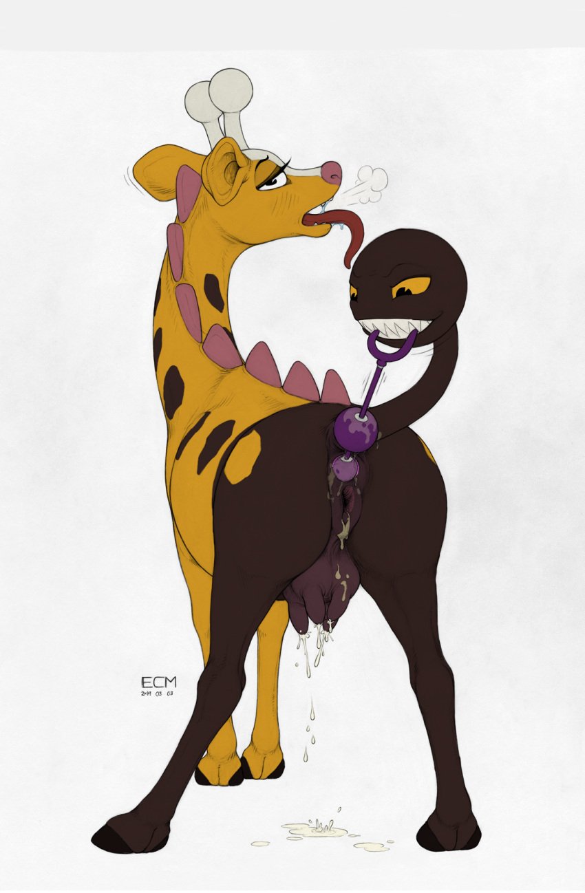 anal anal_bead_pull anal_beads anal_beads_in_ass anal_juice anal_sex anus ass bedroom_eyes bodily_fluids ecmajor eyelashes female feral generation_2_pokemon genital_fluids genitals girafarig half-closed_eyes hi_res hooves lactating living_tail long_tongue monochrome narrowed_eyes nintendo object_in_ass penetration pokemon pokemon_(species) pokemon_only pull_out pussy seductive sex_toy sex_toy_in_ass sex_toy_insertion sharp_teeth simple_background solo steam tail tail_mouth teats teeth third-party_edit tongue tongue_out traditional_media_(artwork) udders unusual_anatomy unusual_tail vaginal_fluids white_background