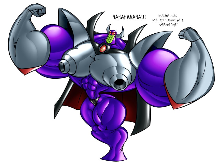 anal anthro bound buttplug chastity_(disambiguation) clothing dragmon emperor_zurg encasement hi_res male male_only null_bulge open_nipples permanent plug_(sex_toy) robot sex_toy suit takeover tiny_bulge yaoi zurg