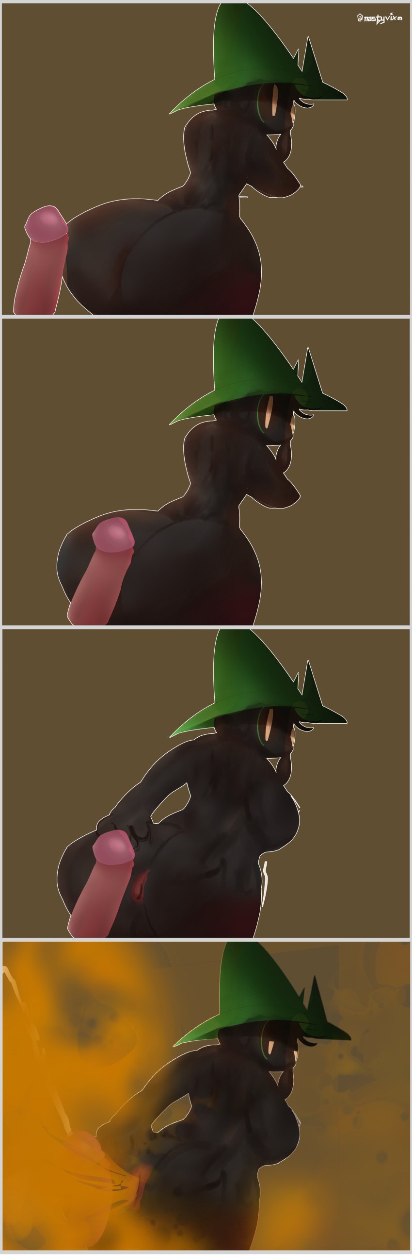 absurd_res anthro bovid caprine cum cum_from_fart deltarune duo fart fart_fetish fart_on_dick farting_on_dick goat hi_res male male/male mammal nastyvix ralsei solo undertale_(series)